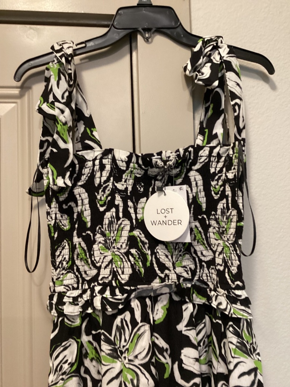 Lost + Wander Midnight Flora Smocked Maxi Dress, size S - Picture 10 of 14